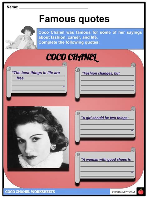 Coco Chanel Facts, Worksheets, Early Life & Steps to